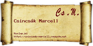 Csincsák Marcell névjegykártya
