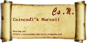 Csincsák Marcell névjegykártya